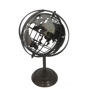 VIP Metal 15 in. Black Table Top Globe Accent - 1 of 2