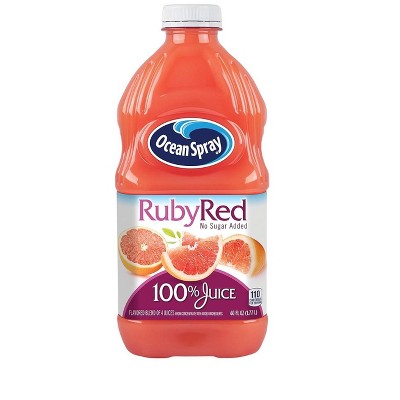 Ocean Spray 100% Juice, Ruby Red Grapefruit, 60 Ounce Bottle (Packaging May Vary)