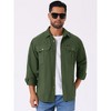 INSPIRE CHIC Men's Button Down Long Sleeve Point Collar Casual Cargo Work Shirt - 4 of 4