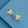 Ross-Simons Child's .60 ct. t.w. Multicolored CZ Flower Earrings in 14kt Yellow Gold - 3 of 4