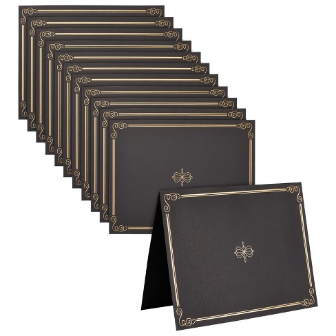 Black Elegance Greeting Card Organizer Box and Label