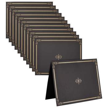 Best Paper Greetings 12-Pack Black Certificate Holders for Diplomas, Awards, Certifications (fits 8.5x11 Letter-Size Documents)