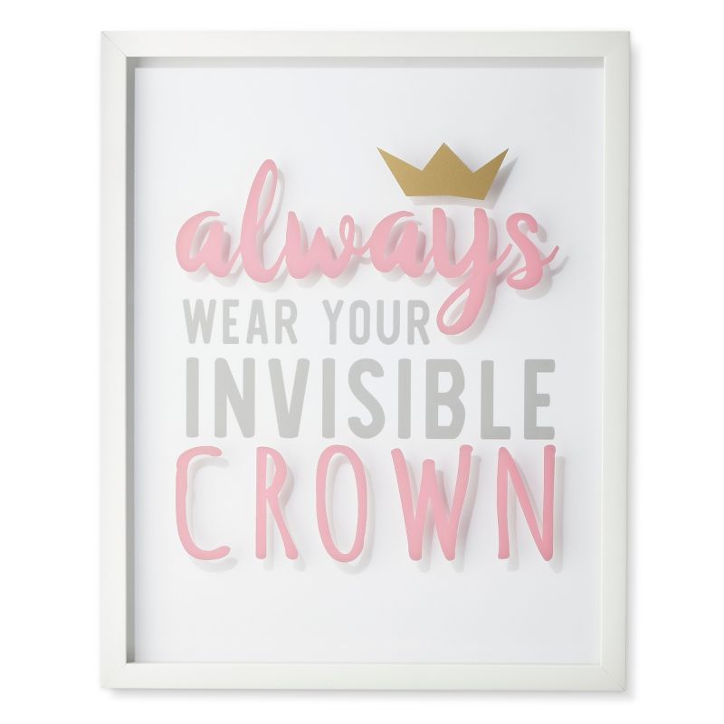 20&#34;x16&#34; Always Wear Your Invisible Crown Framed Wall Art - Pillowfort&#8482;, 1 of 3
