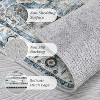 Large Vintage Medallion Rug, Low Pile Non-Slip Washable Traditional Carpet for Living Room, Bedroom, Dining Room - 4 of 4