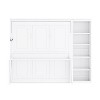 TIRAMISUBEST Full/Queen Size Murphy Bed Wall Bed with Bulit-in Desk and Bookshelf, Space Saving Foldable Murphy Cabinet Bed with Open Storage - 4 of 4