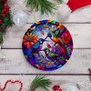Natural Beauty and Elegance Hummingbird Ceramic Ornament, Stained Glass Theme Artistic Nature| OrnamentallyYou - 4 of 4