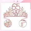 DoraDreamDeko 65th Birthday Sash And Tiara For Women - Pink - image 4 of 4