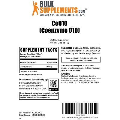 BulkSupplements Coenzyme Q10 (CoQ10) Powder