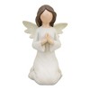 Beige Angel Figurine with Raised Floral Accent (Set of 2) - 2 of 3