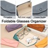 Unique Bargains Foldable Triangle Magnetic Portable Eyeglass Case with Eyeglass Cloth 1 Pc - 3 of 4