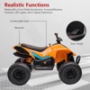 Ride on Car 24V Battery Powered, 4-Wheeler Quad Car Toy ATV for 3-8yrs, Electric Off-Road Car with 2 Speeds, LED Lights - 4 of 4