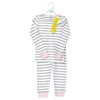 Hudson Baby Infant Girl Cotton Pajama Set, Gray Stripe Pink - 2 of 4