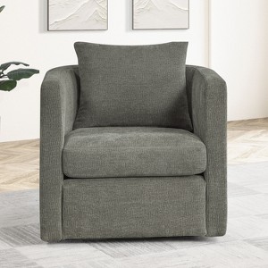 NicBex Performance Fabric Swivel Barrel Chair Modern 360-Degree Rotating Accent Chair for Living Room, Office, Lounge - 1 of 4