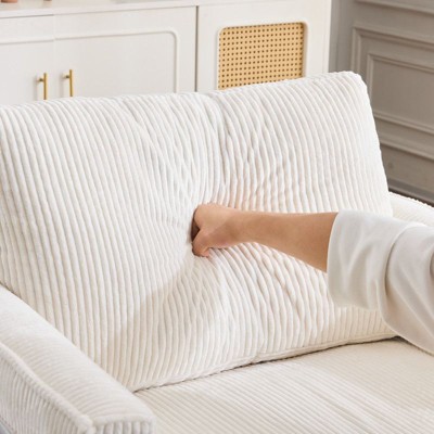 Karl Home Modern Corduroy Barrel Accent Chair For Living Room Bedroom
