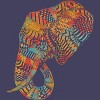 Women's Design By Humans Elephant (Majestic) By kase Racerback Tank Top - 2 of 3