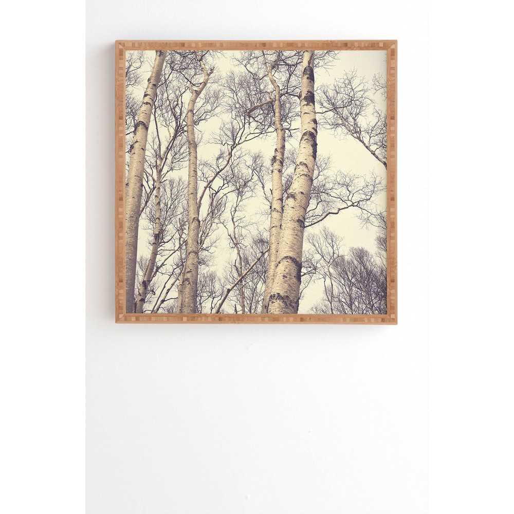 Photos - Other Decoration 12" x 12" Olivia St Claire Winter Birch Trees Bamboo Framed Wall Art - Deny Designs