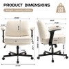 Kumasinova Extra-Wide Criss Cross Office Chair,Comfy Swivel Chair with Flip-up Armrests & Thick Cushion,Ergonomic Desk Chair for Office,Bedroom - 2 of 4