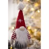 Gulches Series  Red and White Shatterproof Standing Santa with Lantern and Bag Holiday Ornament - 2 of 4