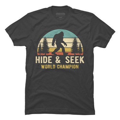 Men's Design By Humans Bigfoot - Hide And Seek World Champion By clickbong T-Shirt