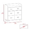 CAVINAS Bedroom Dresser with 5 Drawers,Storage Dressers & Cabinet Chest of Drawers with Open Shelf for Living Room,Hallway - 3 of 4