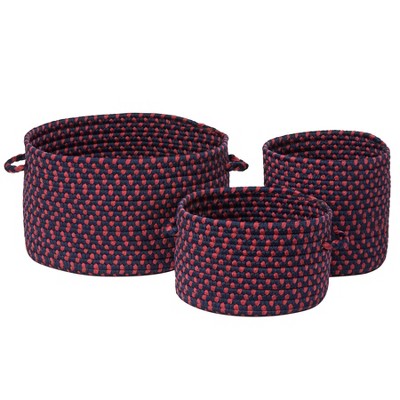 Colonial Mills Early Years Braided Toy Storage 3-Piece Basket Set, 10