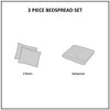 Sapphtopaz 3-Piece Reversible Bedspread Set, Oversized Medallion Quilted Coverlet with Matching Shams, Ultra-Soft Microfiber Fabric Bedding Set - 2 of 4