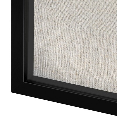 Black Palm Leaf Paper and Linen Shadow Box Wall Art