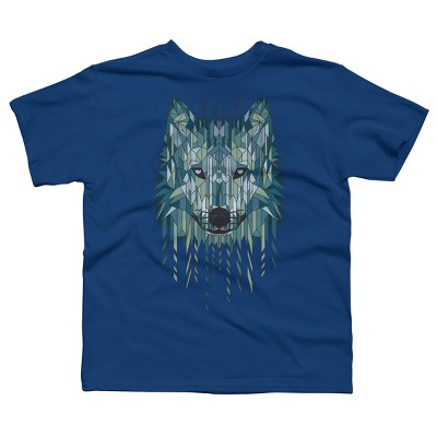 Boy's Design By Humans Geometric Wolf By jun087 T-Shirt