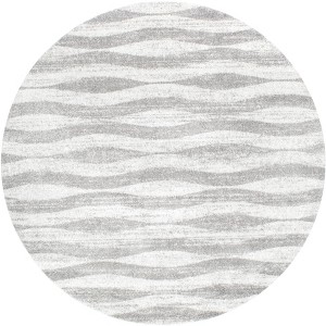 Nuloom Tristan Geometric 8 Round Area Rug for Living Room Bedroom Dining Room Kitchen, Grey/Off White - 1 of 4