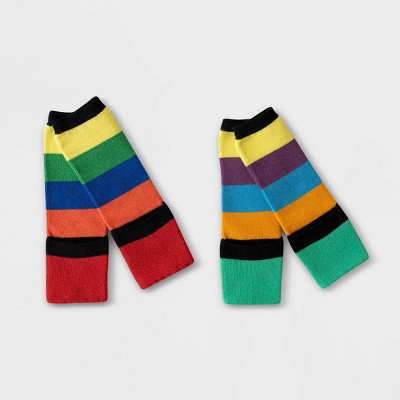 Toddler 2pk Sensory Friendly Cali Striped Socks - Sockabu 3T-4T