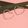SOHI Women's Crystal Silver Party Half Hoop Earrings - 2 of 4