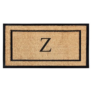 A1HC Natural Coir and Rubber Backing Monogrammed Door Mat, Anti-Shed Entry Doormat - 1 of 4