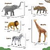 10 Piece Safari Animal Figurines Set Realistic Wild Zoo Animals with Elephant Lion Tiger Giraffe Educational Toys for Toddlers Boys Girls - 3 of 4