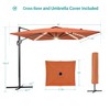 Sonkuki 11.5×9FT Offset Outdoor Solar LED Patio Aluminum Cantilever Umbrella with Infinite Canopy Angle Adjustment - 3 of 4