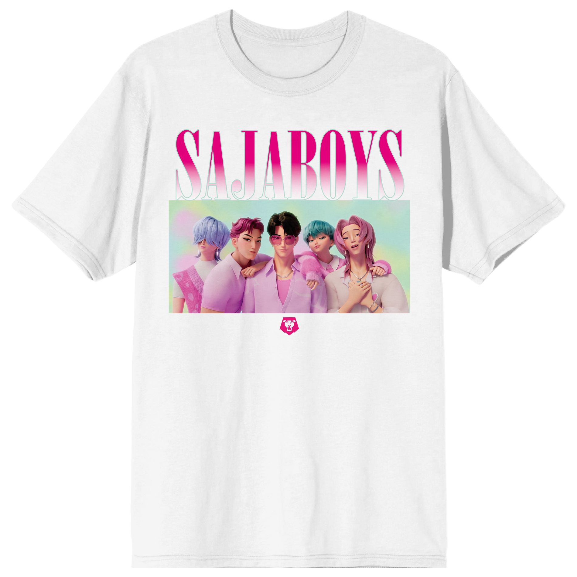 KPop Demon Hunters Saja Boys Group on White Short Sleeve Adult T Shirt