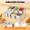 YIYIBYUS 2-Tier Stainless Steel Expandable Spice Rack, 8 Pans - 2 of 4