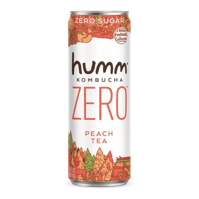 Humm Zero Sugar Peach Tea Kombucha - 11 fl oz