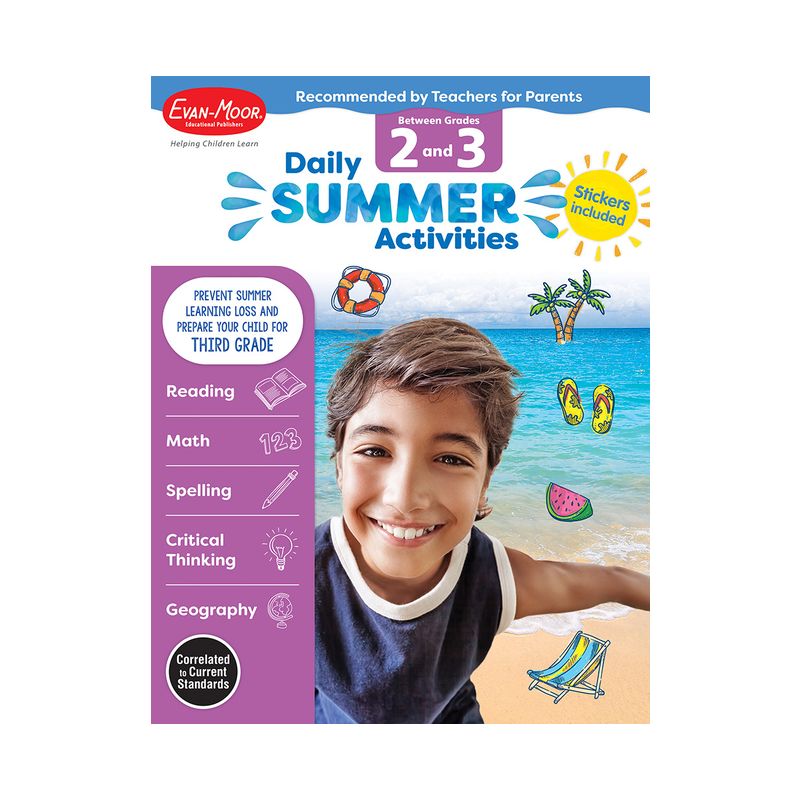 Daily Summer Activities: Between 2nd Grade and 3rd Grade, Grade 2 - 3 Workbook - by  Evan-Moor Educational Publishers (Paperback), 1 of 2