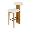 Modern Counter Bar Stools with Upholstered Seat and Back,Armless Kitchen Island Chairs for Compact Dining Areas or Home Bars-Maison Boucle - 4 of 4