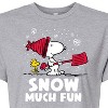Women's - Peanuts - Snow Much Fun Cropped Graphic T-Shirt - 2 of 4