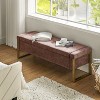 Octavio Modern Upholstered Flip Top Storage Bench with Metal Legs|ARTFUL LIVING DESIGN - 4 of 4