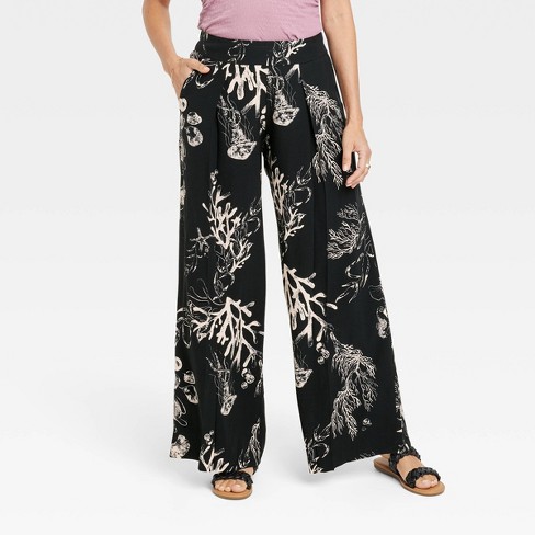 NEW Merona Womens Navy Blue & Pink Floral Ankle Pants Size 2 12 
