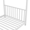 Twin Size Metal House-Shaped Floor Bed with Roof, Modern Sturdy Montessori Platform Bed Frame for Kids - 3 of 4