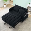 CAVINAS 52" Modern Velvet Sofa, 3 in 1 Convertible Sleep Sofa Bed, Sofa Pullout Bed, Loveseat Sofa with Back, Pillow, Pockets, Living Room Furniture - 3 of 4