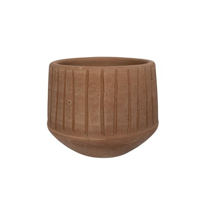 Routed Stripe Terracotta Planter by Foreside Home & Garden