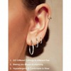 4 Pairs Stainless Steel Hoop Earrings Set, 10MM - 20MM Huggie Earrings for Women - 4 of 4