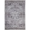 Gray and Ivory Oriental Power Loom Worn Faded Washable Area Rug - 4 of 4