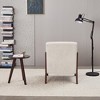 Racxily Mid-Century Modern Accent Chair - Upholstered Reading Chair with Pillow, Sturdy Rubberwood, Ergonomic Comfort for Living Room/Bedroom - 2 of 4