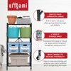 Origami 4 Tier Multipurpose Folding Storage Unit Rolling Organization Rack Bundled with Set of 4 Magnetic Wire Shelf Waterproof Liners, Black - 3 of 4