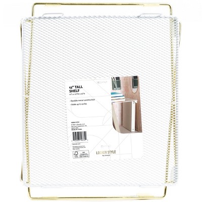 Photo 1 of 12 Locker Mesh Shelf Chic White  Gold - U Brands { PACK OF 4}